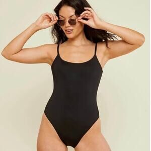 Andie & Mindy Swimsuit The Laguna One Piece Black Women's Plus Size XXXL